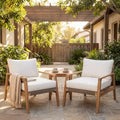 Christopher Knight Home Vincent Modern Outdoor Acacia Wood & Rope Weave Club Chair With Cushion