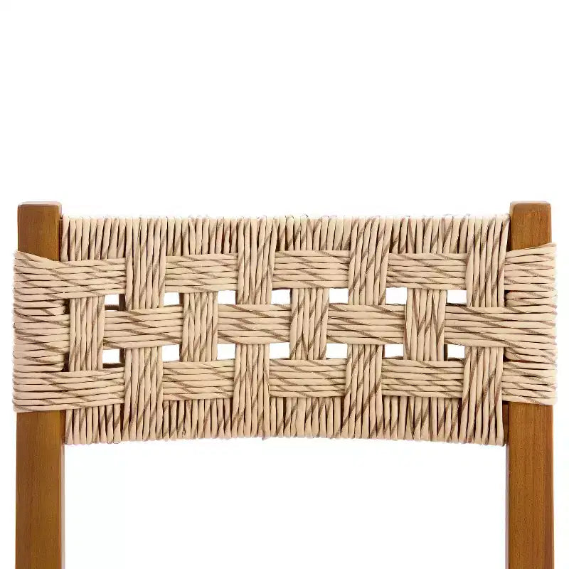 Christopher Knight Home Justin Ensemble de salle à manger d'extérieur 7 pièces en bois d'acacia et osier avec chaises et table à lattes, style ferme