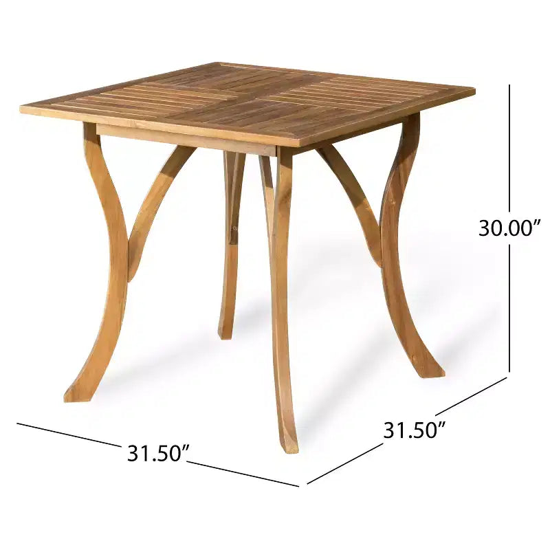 Ensemble de salle à manger d'extérieur moderne 5 pièces Christopher Knight Home Danio en bois d'acacia avec table à lattes et dossier en osier