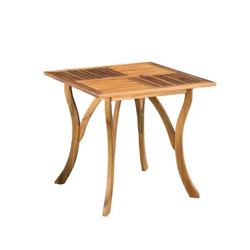 Ensemble de salle à manger d'extérieur moderne 5 pièces Christopher Knight Home Danio en bois d'acacia avec table à lattes et dossier en osier