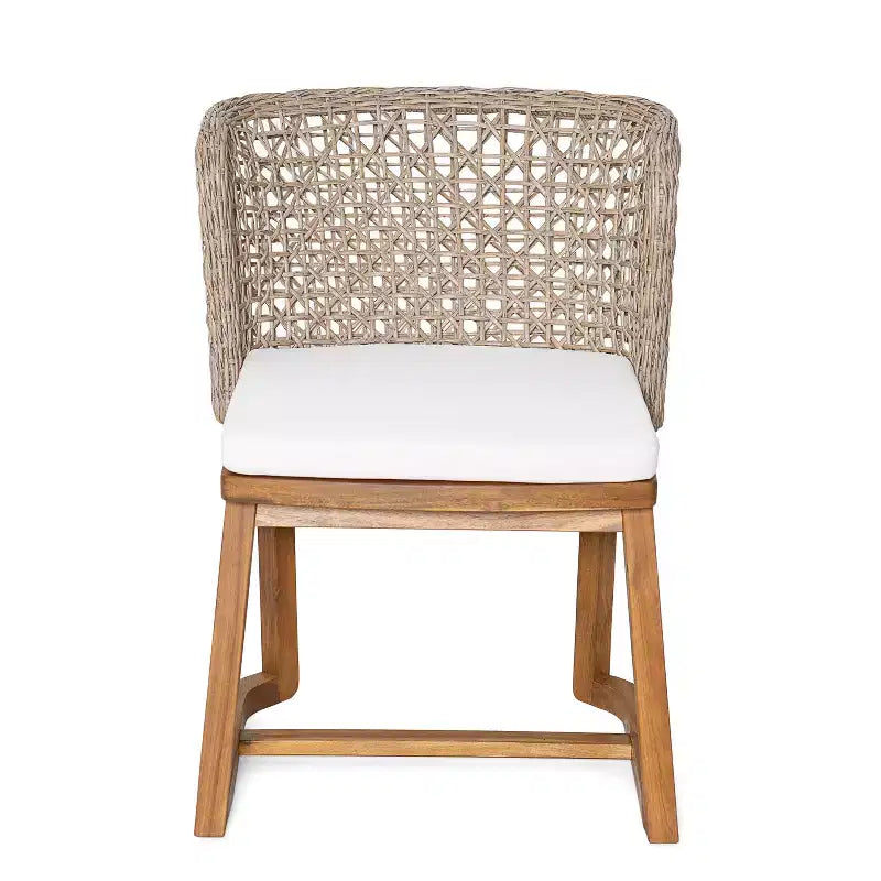 Ensemble de salle à manger d'extérieur moderne 5 pièces Christopher Knight Home Danio en bois d'acacia avec table à lattes et dossier en osier