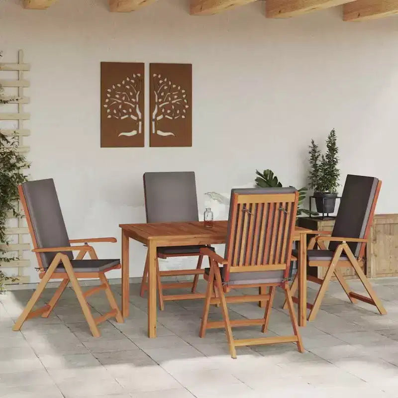 vidaXL Chaises de jardin 4 pcs et 57 x 71,5 x 104 cm