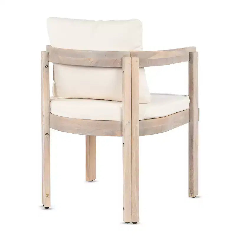 Christopher Knight Home Custi Ensemble de salle à manger moderne de 7 pièces en acacia pour patio avec table à lattes extensible et coussins