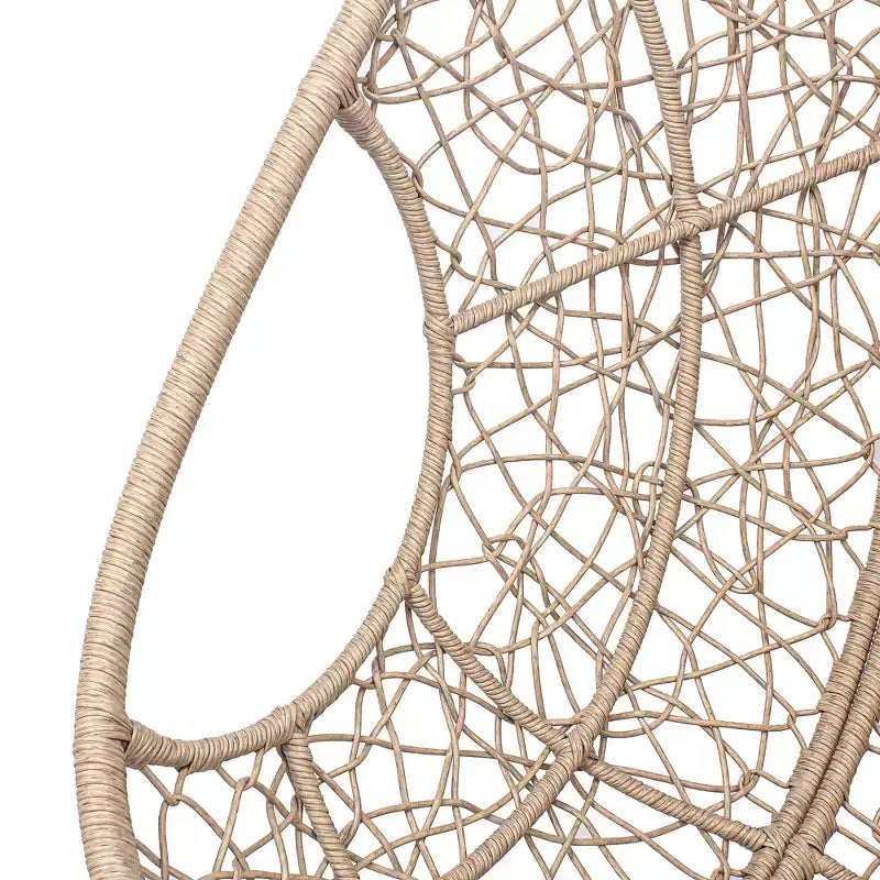 GDFStudio Olufemi Chaise balançoire d'extérieur moderne en métal et résine tressée avec coussin
