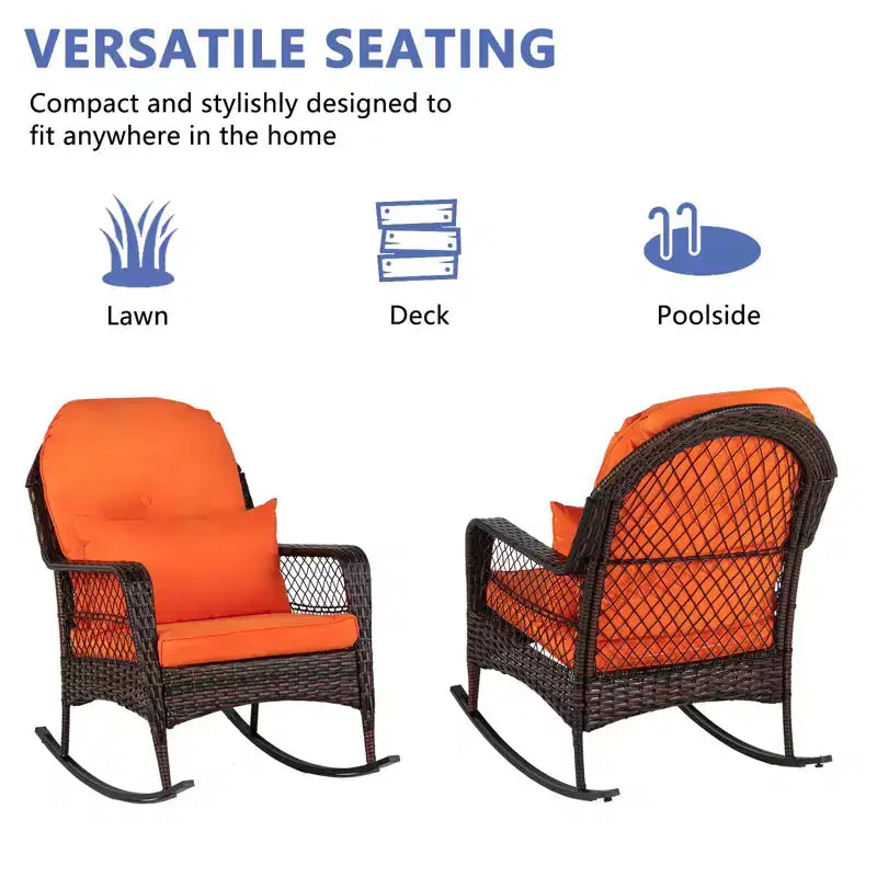 Karl Home | Fauteuil à bascule d'extérieur en osier Ashawnti