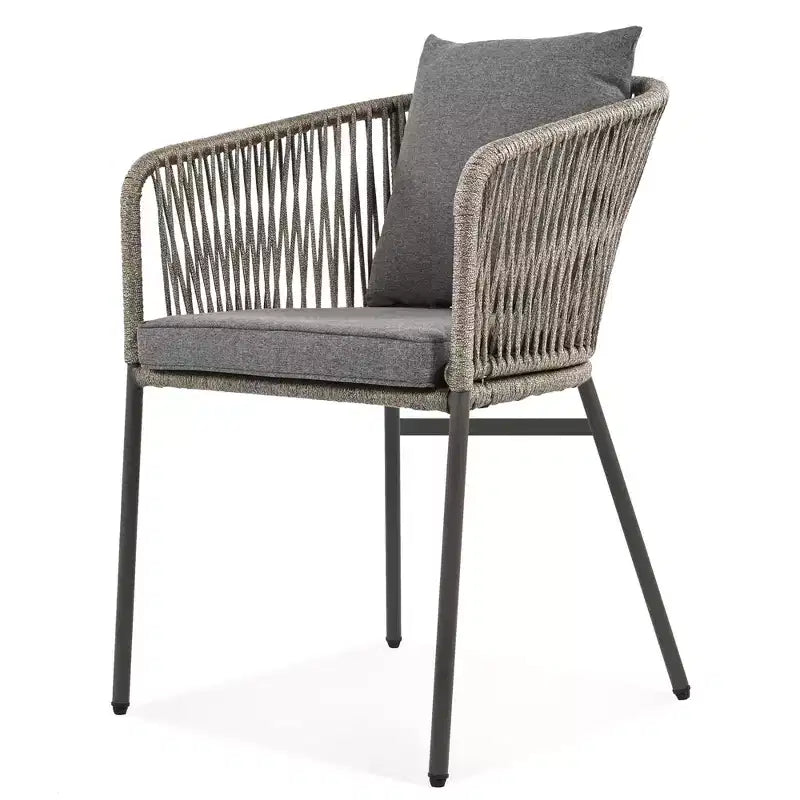 Ensemble de salle à manger d'extérieur 7 pièces Polibi avec plateau de table en bois d'acacia