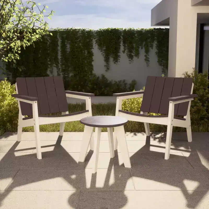 Fauteuils de jardin modernes en PEHD Pacifica WestinTrends (lot de 2)