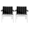 WestinTrends Pacifica Outdoor HDPE Modern Patio Club Armchairs (Set of 2)
