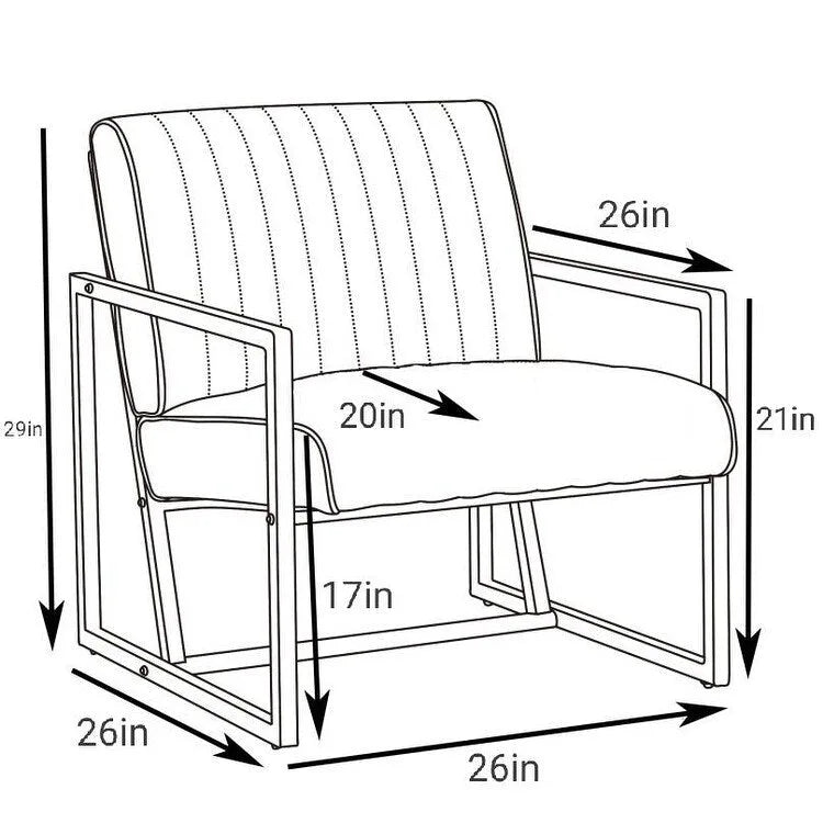 Fauteuil moderne 26 Arm avec pieds en acier