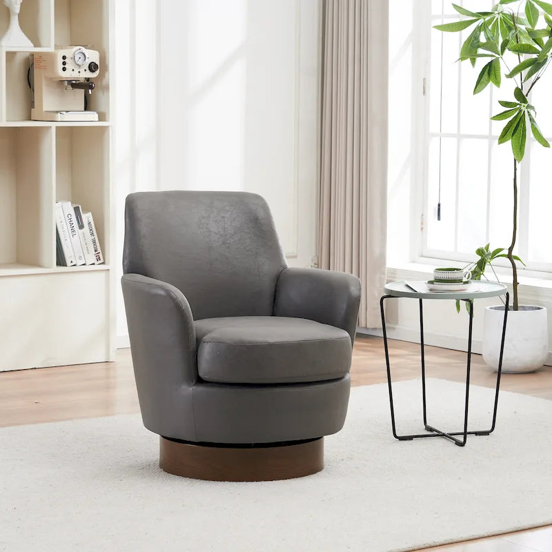 29.3 Fauteuil pivotant rembourré avec piètement en acier inoxydable