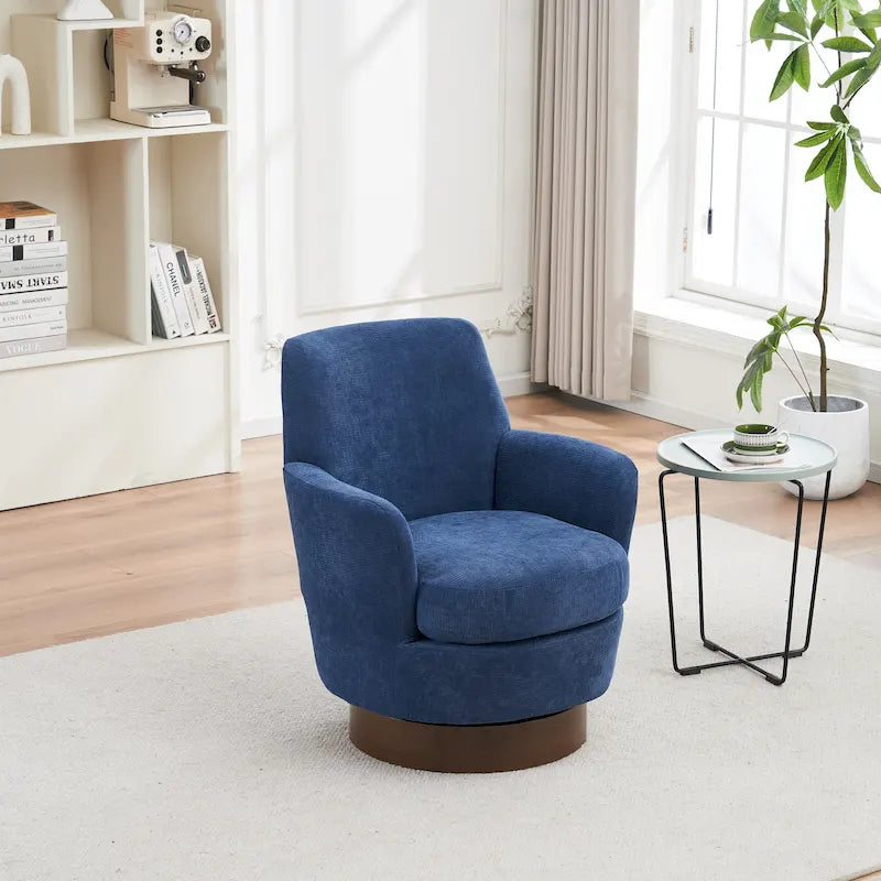 29.3 Fauteuil pivotant rembourré avec piètement en acier inoxydable