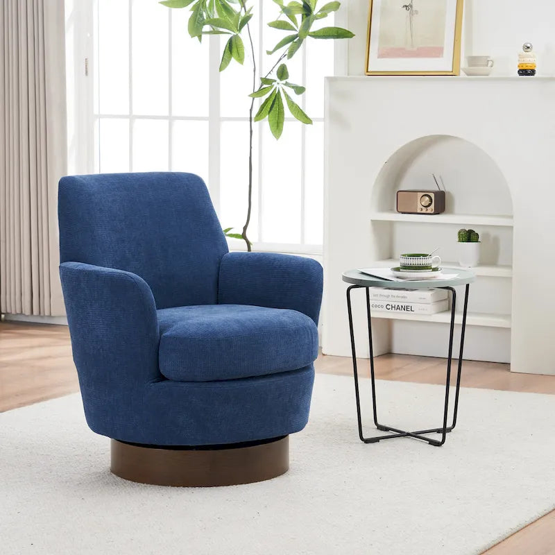 29.3 Fauteuil pivotant rembourré avec piètement en acier inoxydable