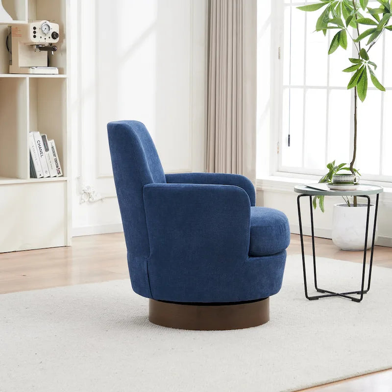 29.3 Fauteuil pivotant rembourré avec piètement en acier inoxydable