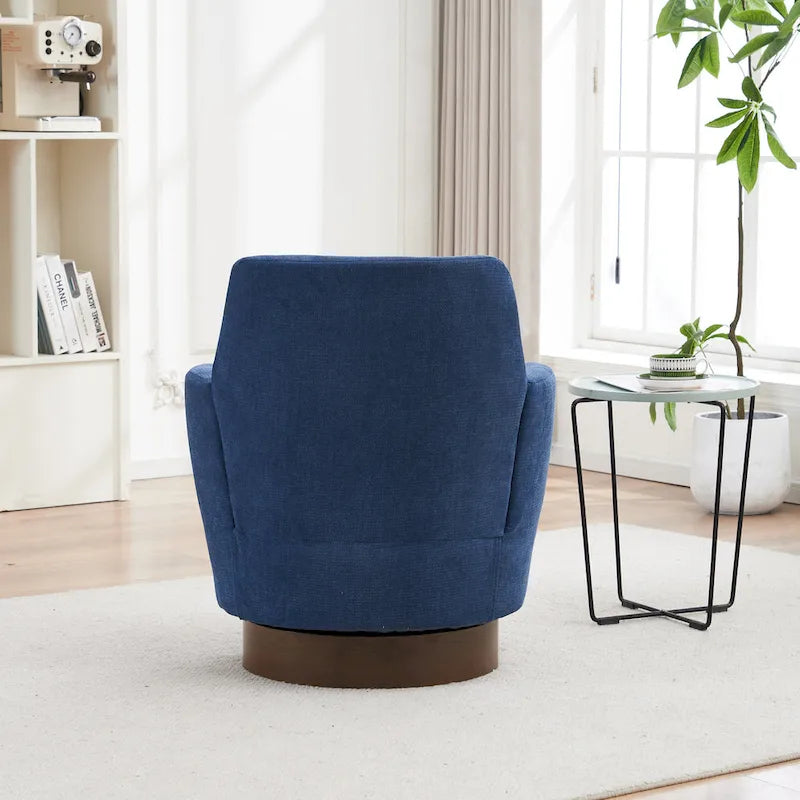 29.3 Fauteuil pivotant rembourré avec piètement en acier inoxydable