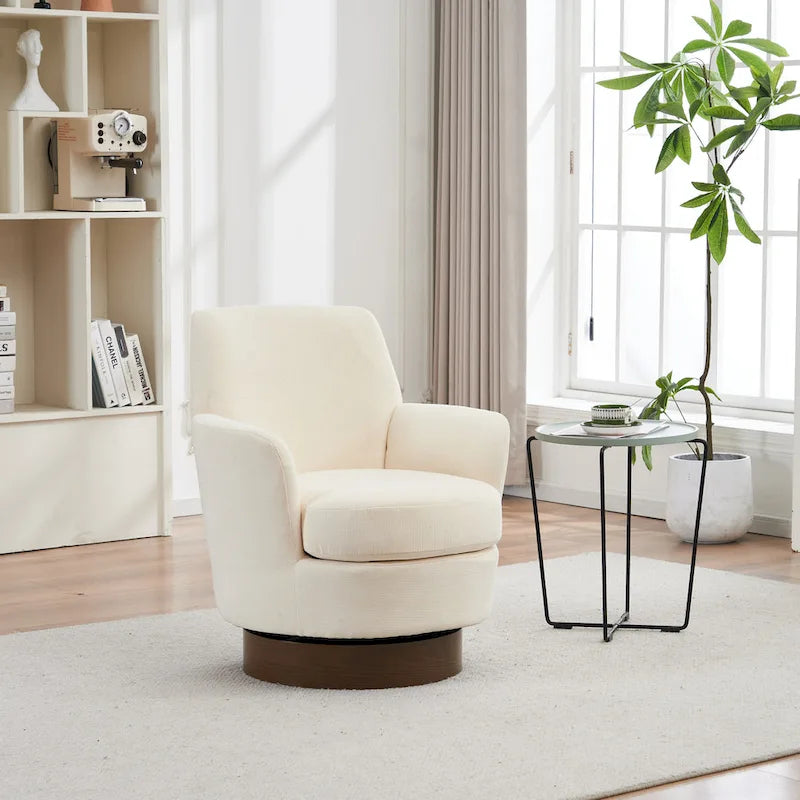 29.3 Fauteuil pivotant rembourré avec piètement en acier inoxydable