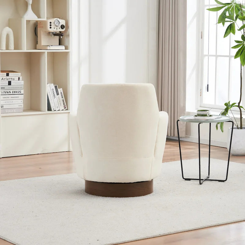 29.3 Fauteuil pivotant rembourré avec piètement en acier inoxydable