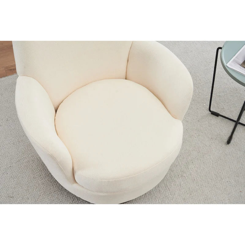 29.3 Fauteuil pivotant rembourré avec piètement en acier inoxydable