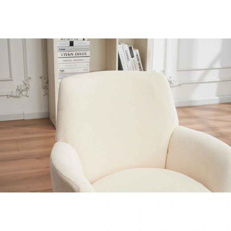 29.3 Fauteuil pivotant rembourré avec piètement en acier inoxydable