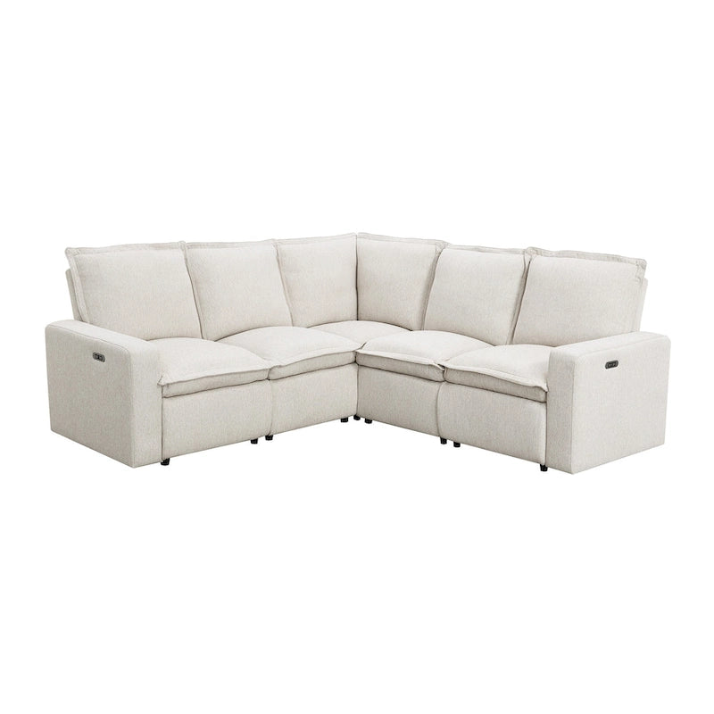 Fauteuil inclinable électrique Siège de cinéma maison Chaise souple avec port USB pour salon, chambre, salle de cinéma, beige