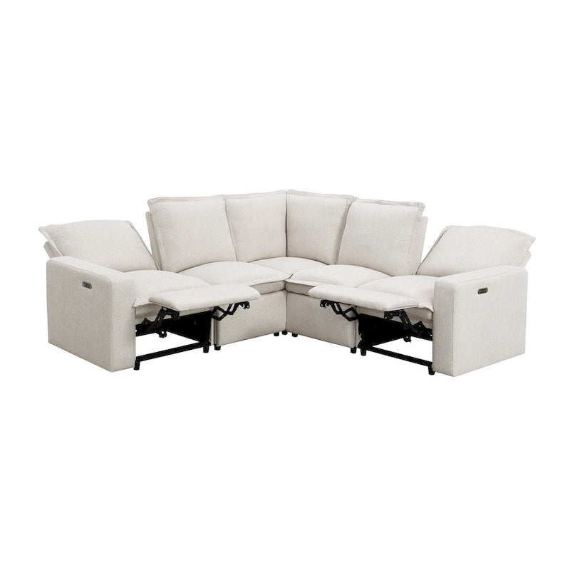 Fauteuil inclinable électrique Siège de cinéma maison Chaise souple avec port USB pour salon, chambre, salle de cinéma, beige