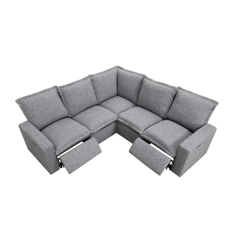 Fauteuil inclinable électrique Siège de cinéma maison Chaise souple avec port USB pour salon, chambre, salle de cinéma, beige