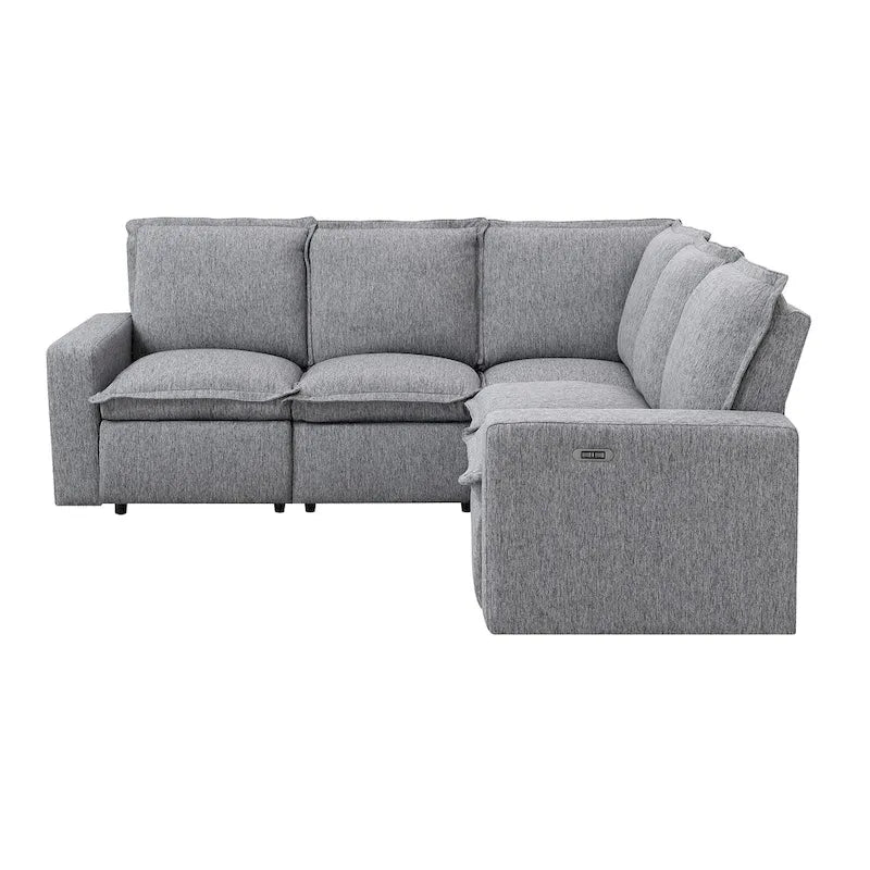 Fauteuil inclinable électrique Siège de cinéma maison Chaise souple avec port USB pour salon, chambre, salle de cinéma, beige