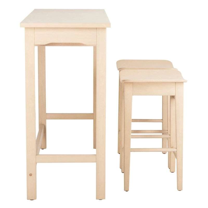 SAFAVIEH Neoma Ensemble de bar 3 pièces - Chêne Blanc - 42,1 x 17,7 x 36,2 - 42Wx18Px36H