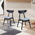Lot de 2 chaises de salle à manger modernes en bois, avec dossier et assise rembourrée, adaptées à la salle à manger et au salon