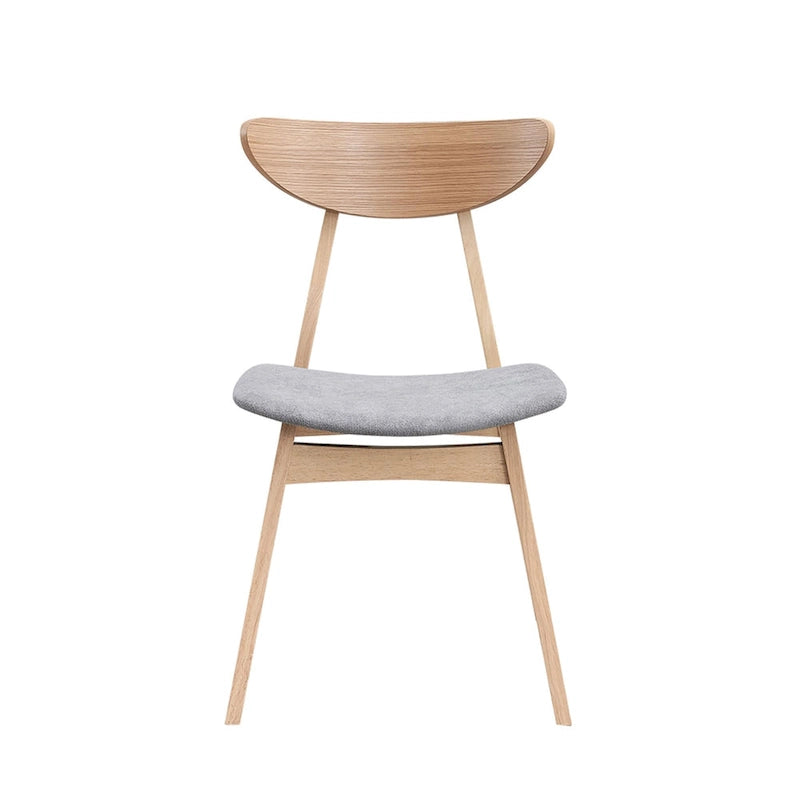 Lot de 2 chaises de salle à manger modernes en bois, avec dossier et assise rembourrée, adaptées à la salle à manger et au salon