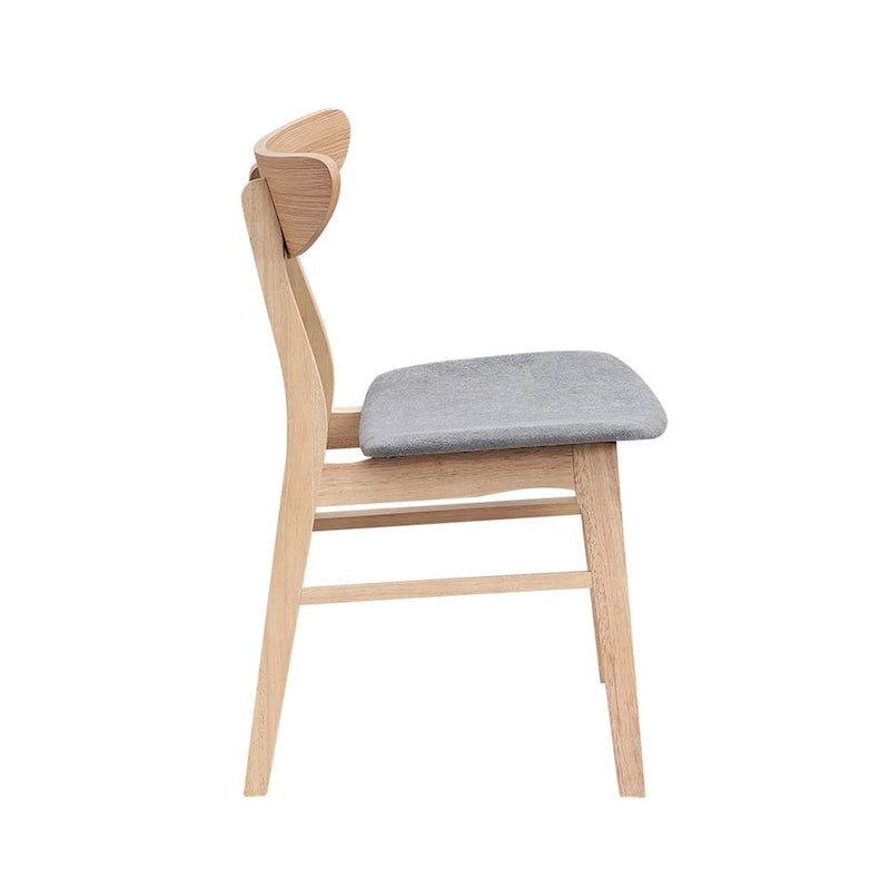 Lot de 2 chaises de salle à manger modernes en bois, avec dossier et assise rembourrée, adaptées à la salle à manger et au salon