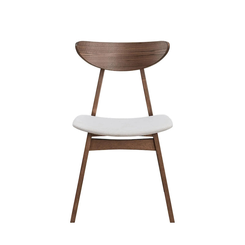 Lot de 2 chaises de salle à manger modernes en bois, avec dossier et assise rembourrée, adaptées à la salle à manger et au salon