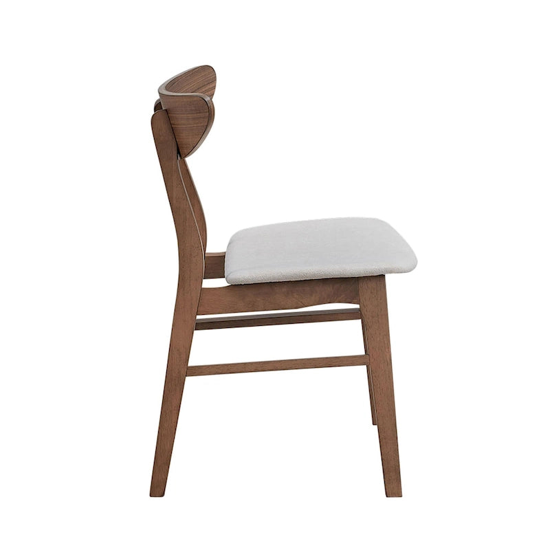 Lot de 2 chaises de salle à manger modernes en bois, avec dossier et assise rembourrée, adaptées à la salle à manger et au salon