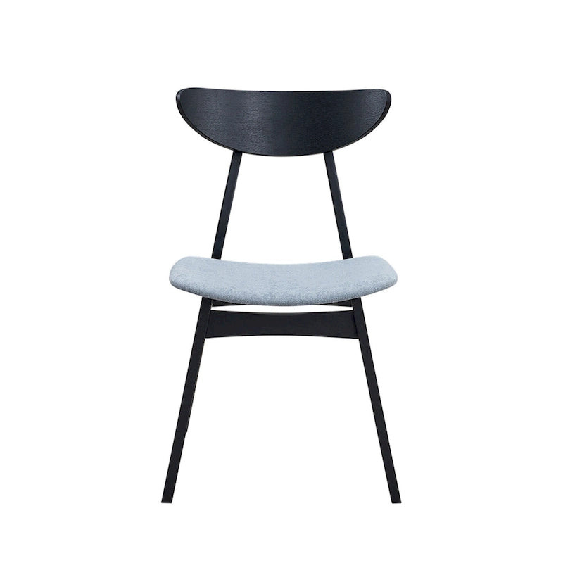 Lot de 2 chaises de salle à manger modernes en bois, avec dossier et assise rembourrée, adaptées à la salle à manger et au salon