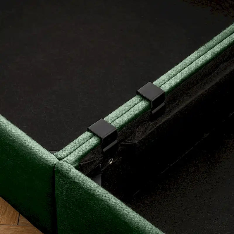Canapé d'angle modulable en U rembourré en chenille 142,5 po avec rangement, combinaison DIY