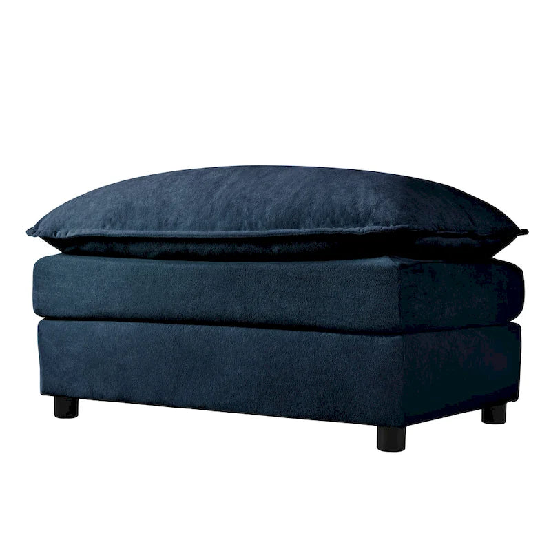 109.45 Canapé sectionnel modulable en L rembourré en chenille avec coussins double épaisseur, combinaison DIY