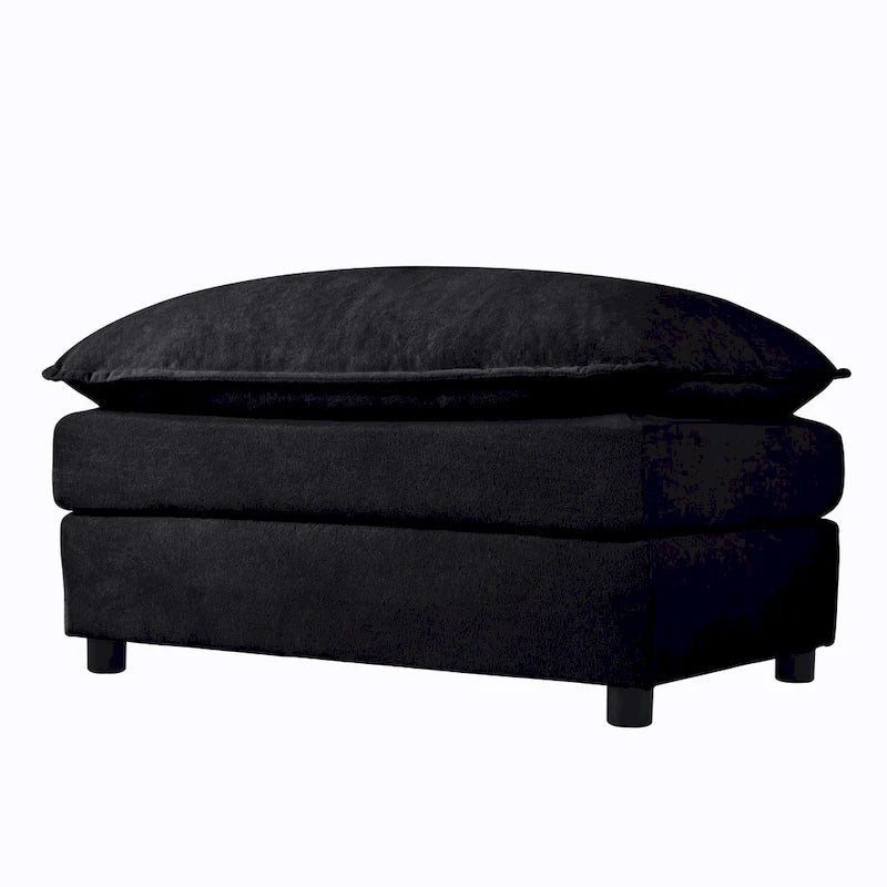 109.45 Canapé sectionnel modulable en L rembourré en chenille avec coussins double épaisseur, combinaison DIY