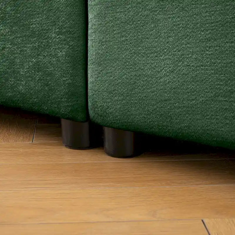 Canapé d'angle modulable 7 places surdimensionné en chenille avec rangement sous l'assise, combinaison DIY