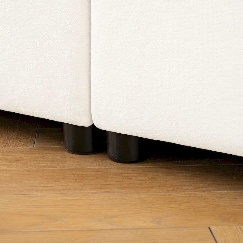 Canapé d'angle modulable 7 places surdimensionné en chenille avec rangement sous l'assise, combinaison DIY