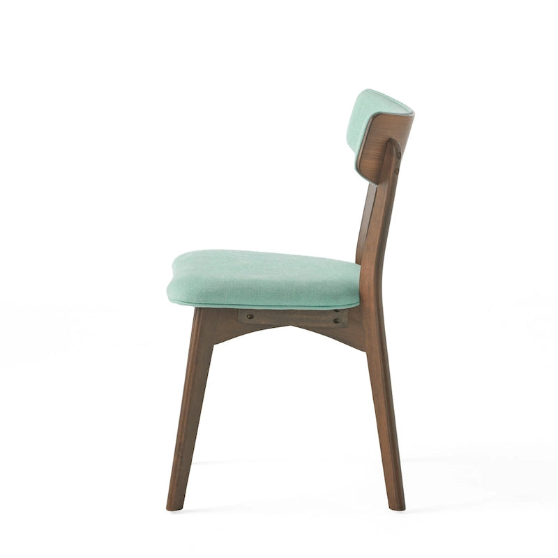 Chaises de salle à manger Chazz Mid-Century Modern en hévéa rembourré (lot de 4) par Christopher Knight Home