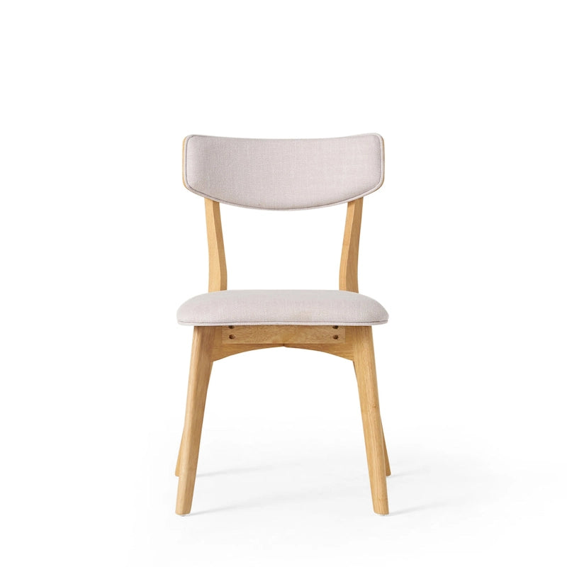 Chaises de salle à manger Chazz Mid-Century Modern en hévéa rembourré (lot de 4) par Christopher Knight Home