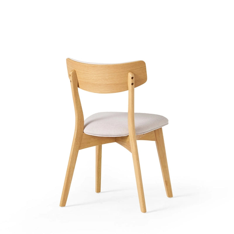 Chaises de salle à manger Chazz Mid-Century Modern en hévéa rembourré (lot de 4) par Christopher Knight Home