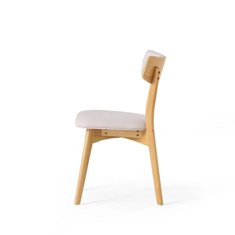Chaises de salle à manger Chazz Mid-Century Modern en hévéa rembourré (lot de 4) par Christopher Knight Home