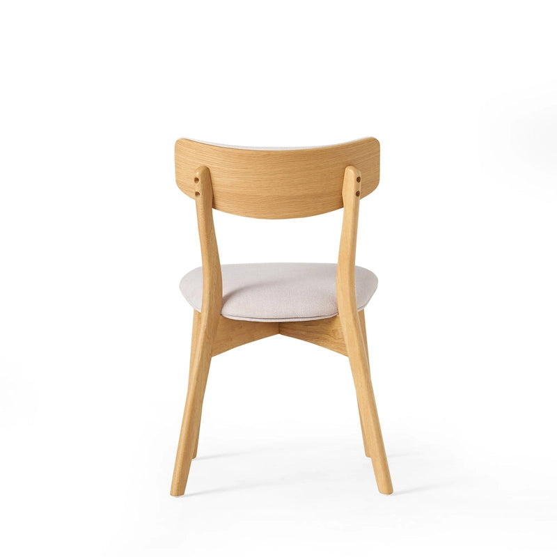Chaises de salle à manger Chazz Mid-Century Modern en hévéa rembourré (lot de 4) par Christopher Knight Home