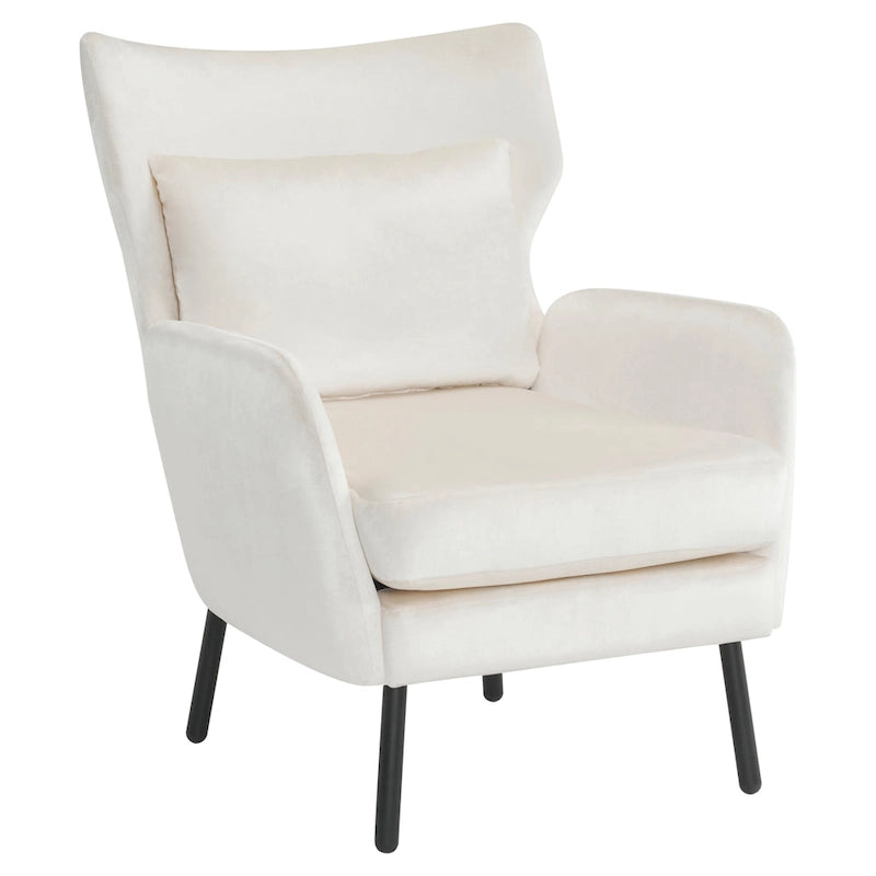 Fauteuil d'appoint en velours de style cabriolet