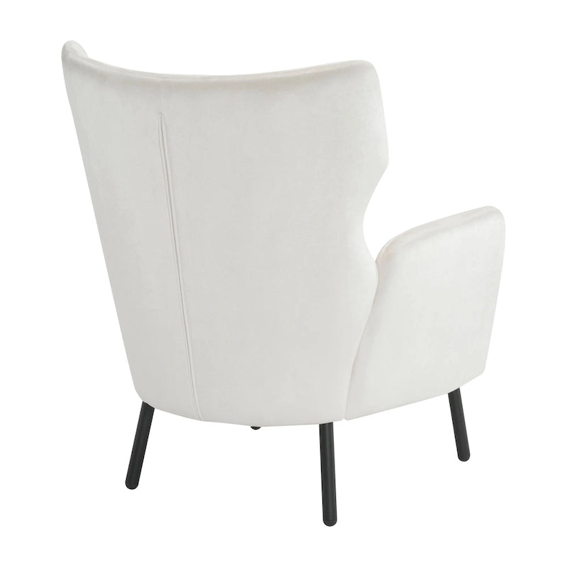 Fauteuil d'appoint en velours de style cabriolet