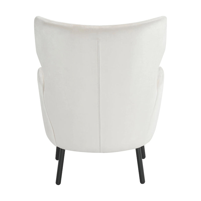 Fauteuil d'appoint en velours de style cabriolet