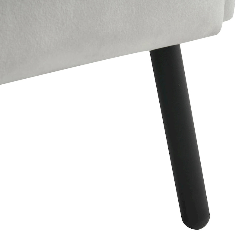 Fauteuil d'appoint en velours de style cabriolet