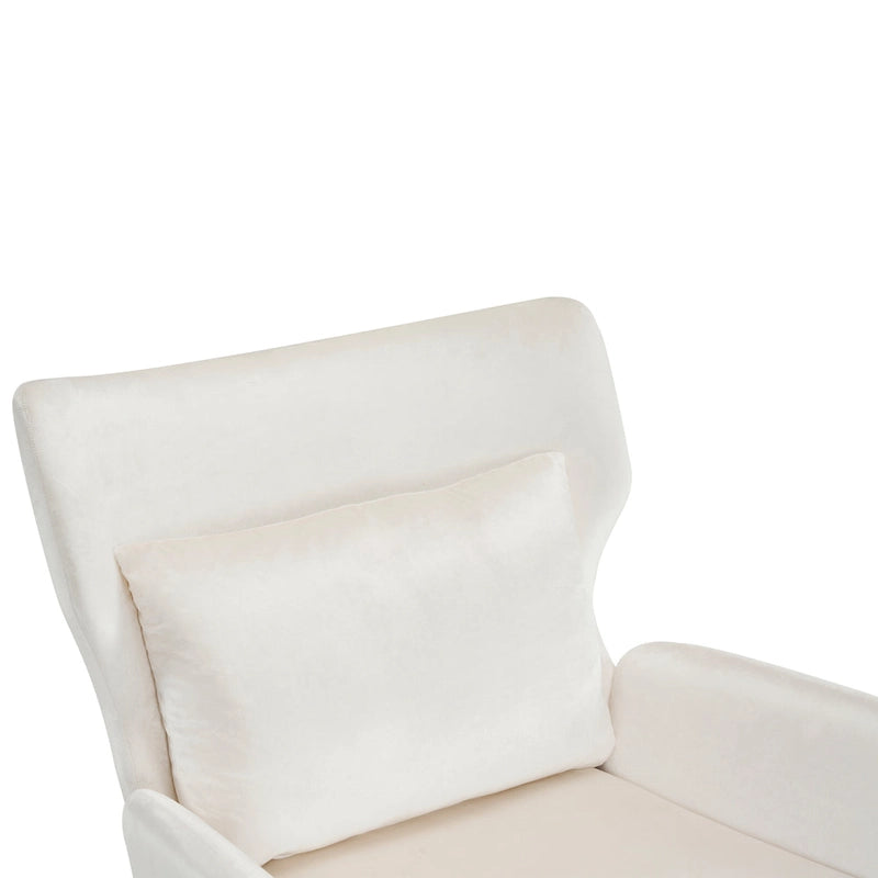 Fauteuil d'appoint en velours de style cabriolet