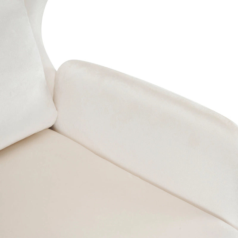 Fauteuil d'appoint en velours de style cabriolet