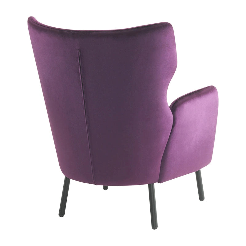 Fauteuil d'appoint en velours de style cabriolet